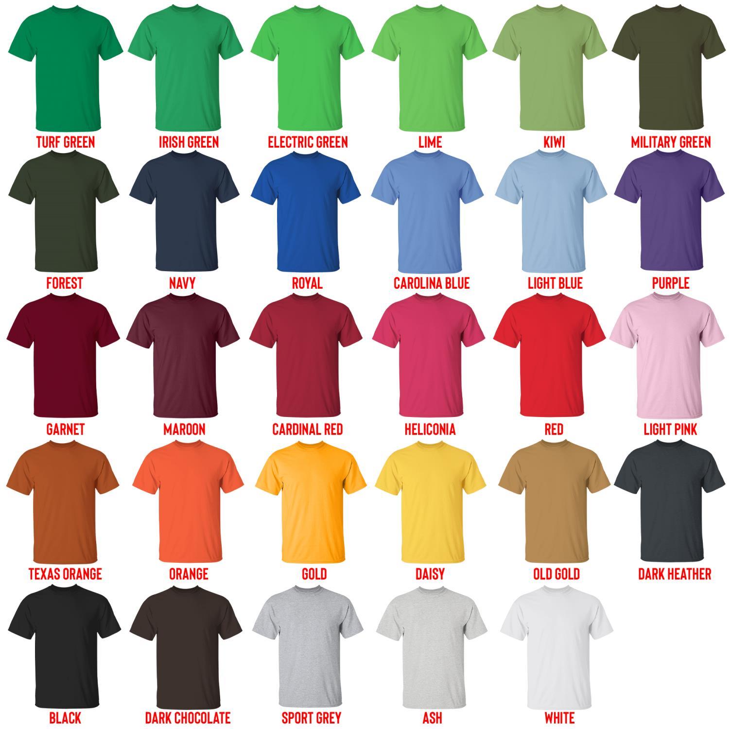t shirt color chart - Twin Peaks Merchandise