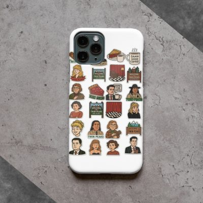Twin Peaks Cute Sticker Phone Case