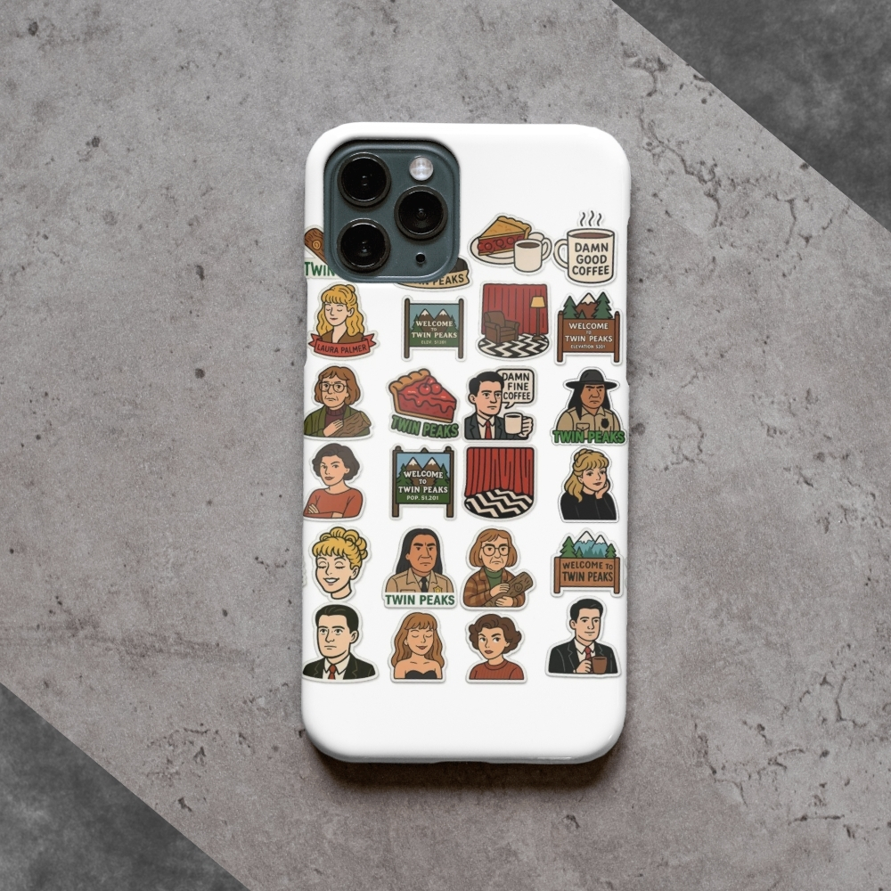 Twin Peaks Cute Sticker Phone Case