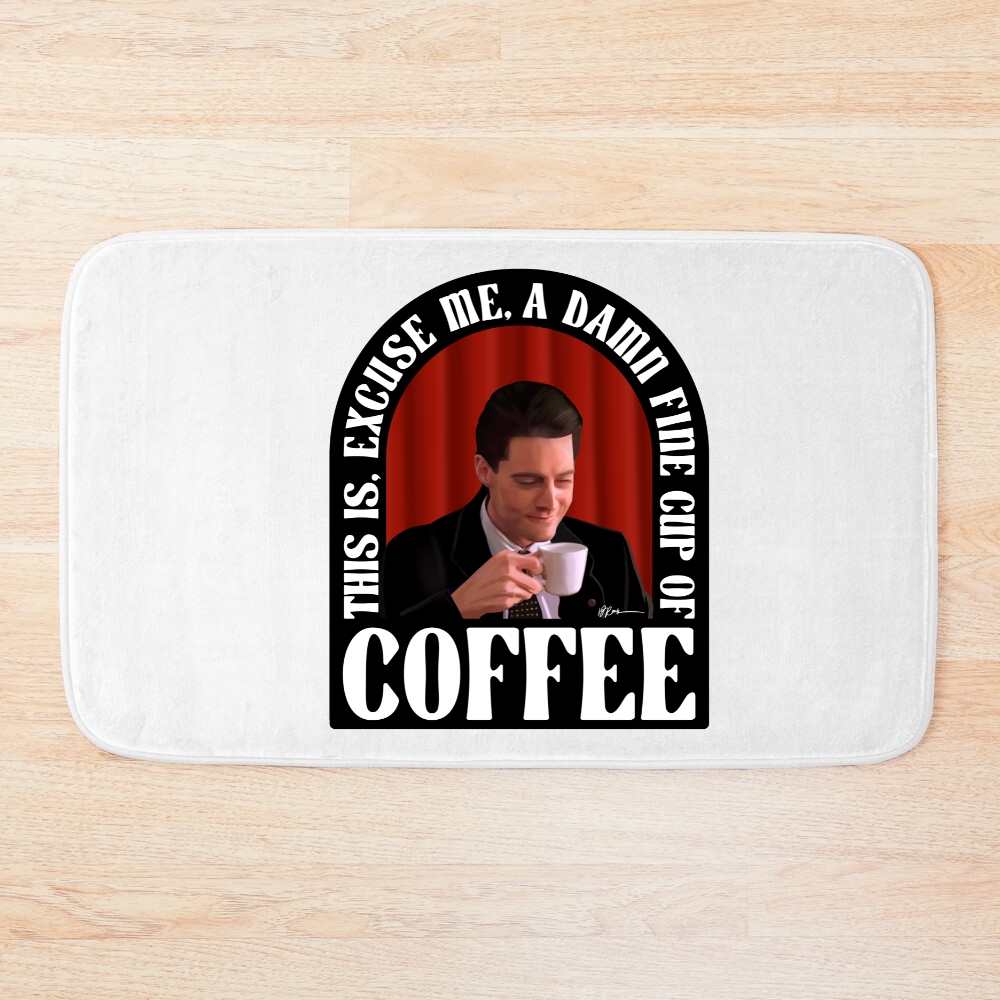 Twin Peaks Drink Coffee Bath Mat