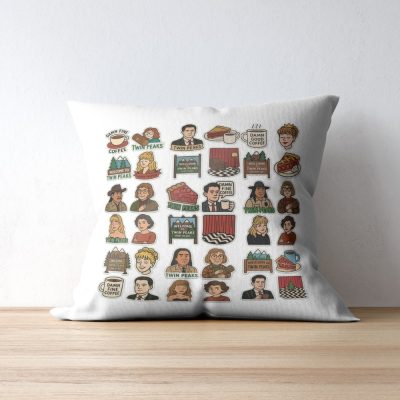 Twin Peaks Sticker Cute Throw Pillow