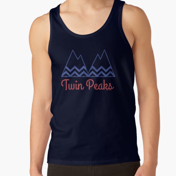 Twin Peaks Black Lodge Retro Blue Mountains Logo Tank Top - Image 5
