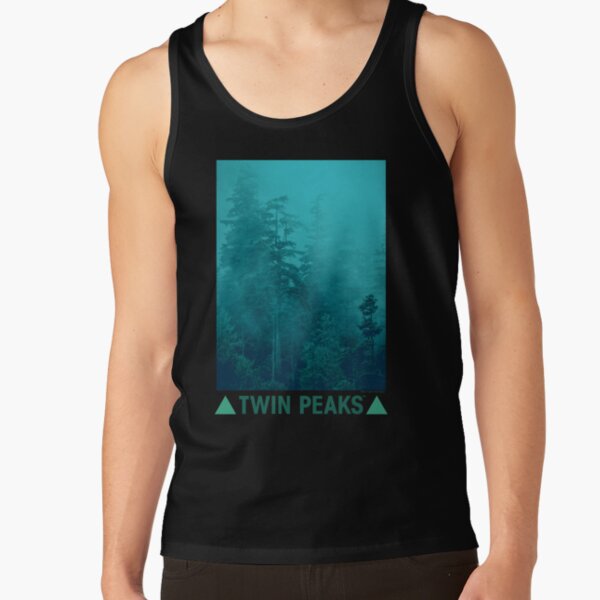 Twin Peaks Green Foggy Mountainside Tank Top