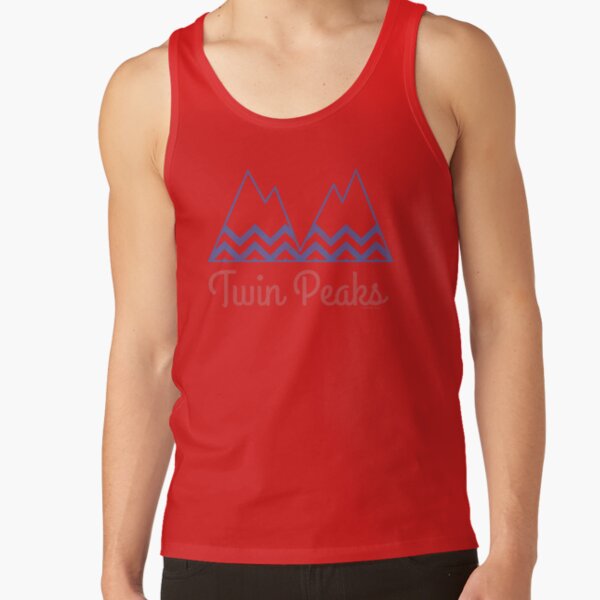Twin Peaks Black Lodge Retro Blue Mountains Logo Tank Top - Image 4