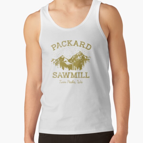 Twin Peaks Packard Sawmill Distressed Retro Tank Top - Image 2