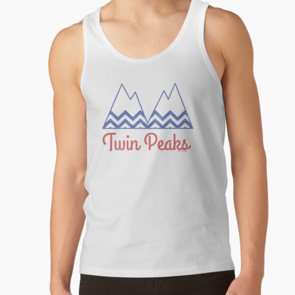Twin Peaks Black Lodge Retro Blue Mountains Logo Tank Top