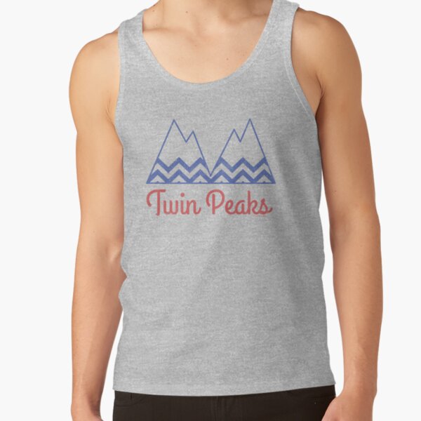 Twin Peaks Black Lodge Retro Blue Mountains Logo Tank Top - Image 3