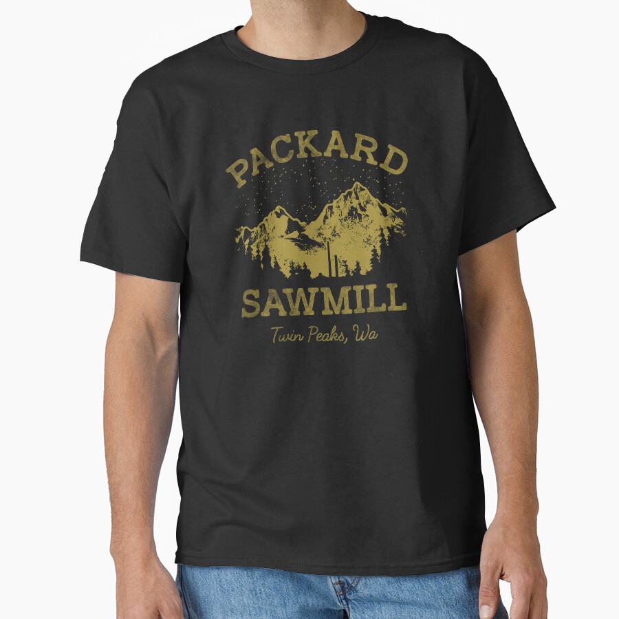 Twin Peaks Packard Sawmill Distressed Retro T-shirt - Image 2