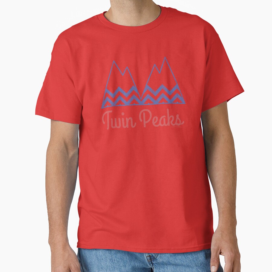Twin Peaks Black Lodge Retro Blue Mountains Logo T-shirt - Image 5