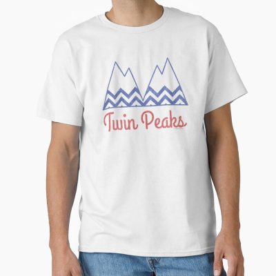 Twin Peaks Black Lodge Retro Blue Mountains Logo T-shirt