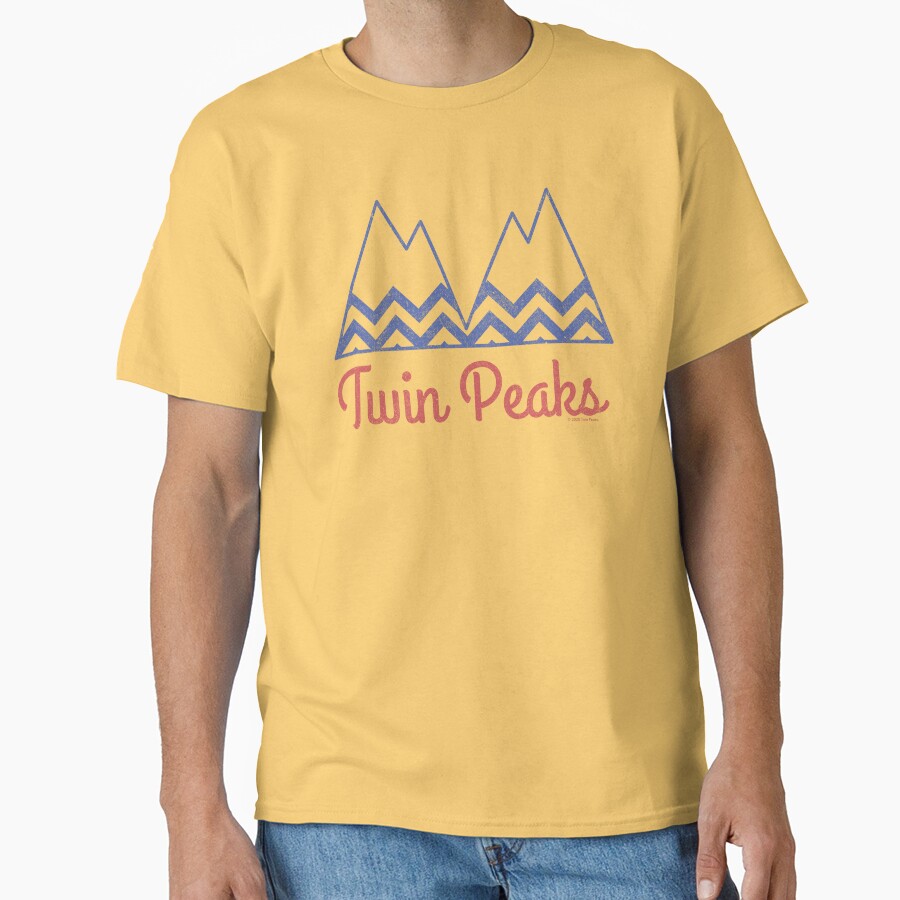 Twin Peaks Black Lodge Retro Blue Mountains Logo T-shirt - Image 6