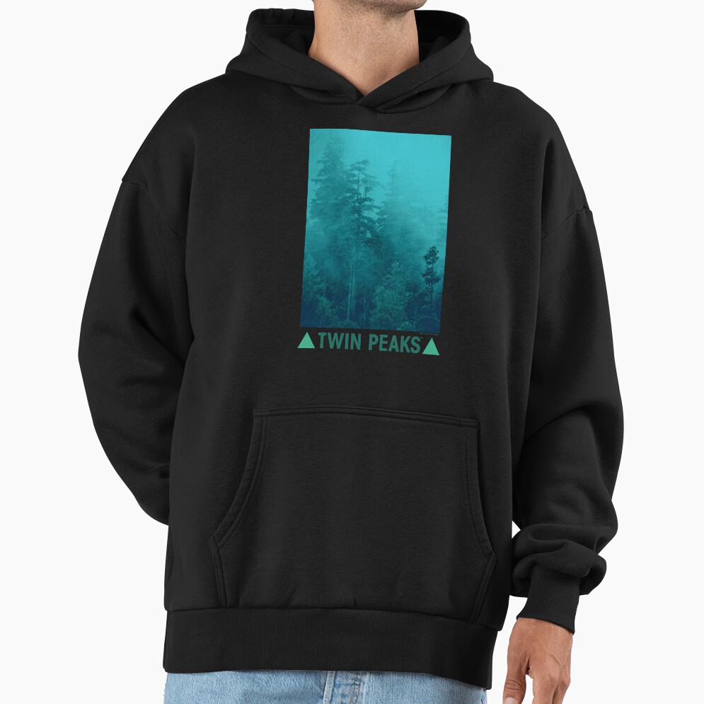Twin Peaks Green Foggy Mountainside Hoodie