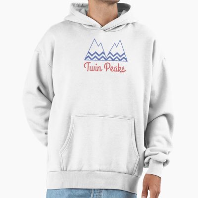 Twin Peaks Black Lodge Retro Blue Mountains Logo Hoodie