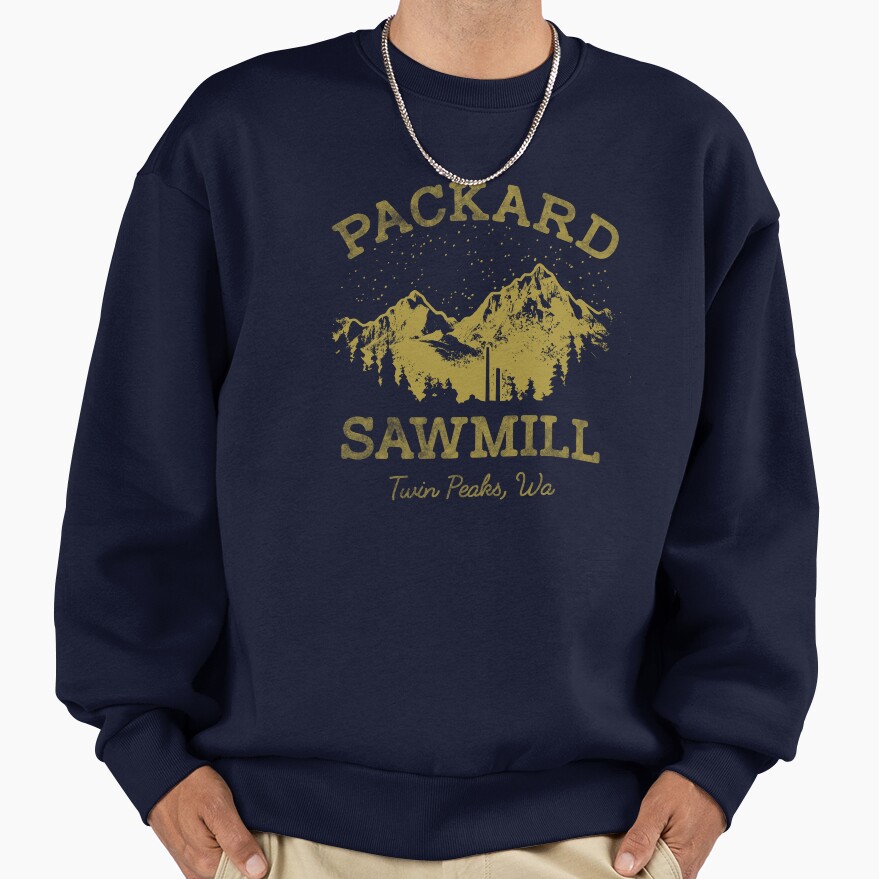 Twin Peaks Packard Sawmill Distressed Retro Sweatshirt - Image 5