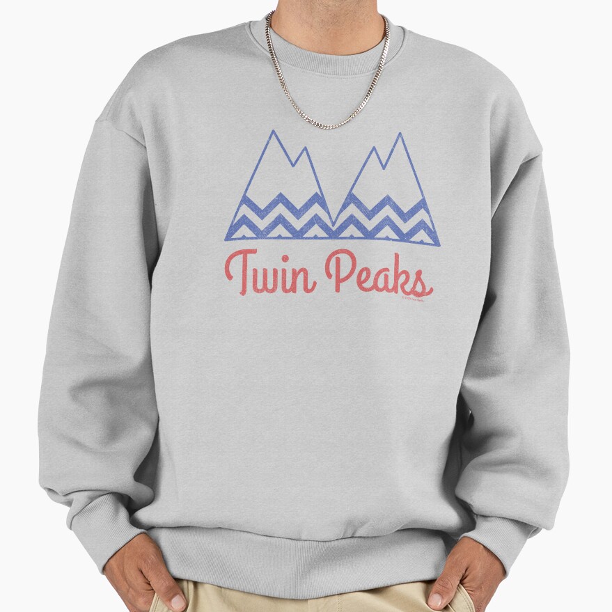 Twin Peaks Black Lodge Retro Blue Mountains Logo Sweatshirt - Image 4