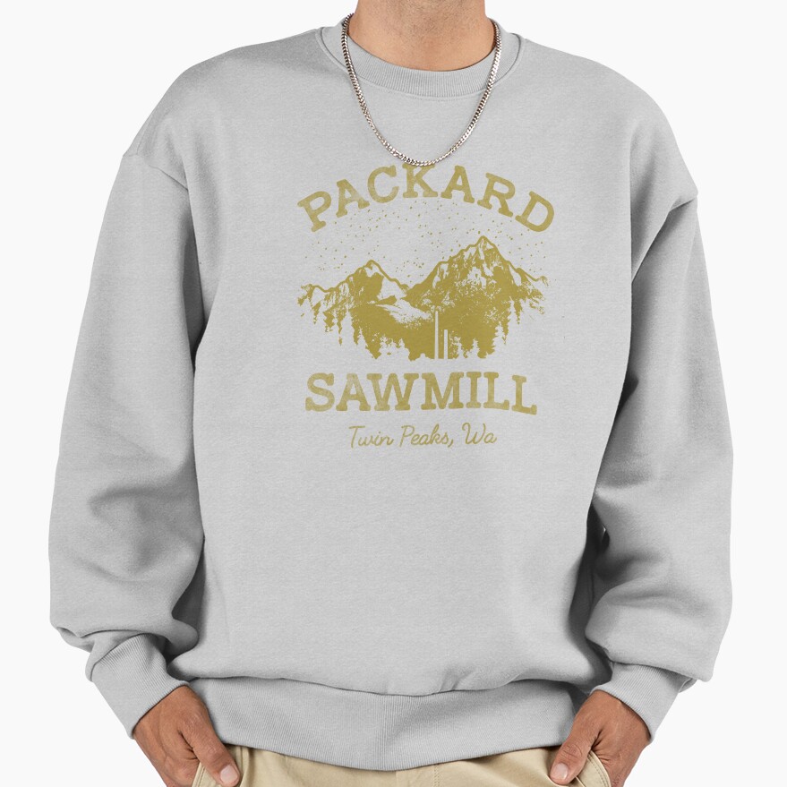 Twin Peaks Packard Sawmill Distressed Retro Sweatshirt - Image 4