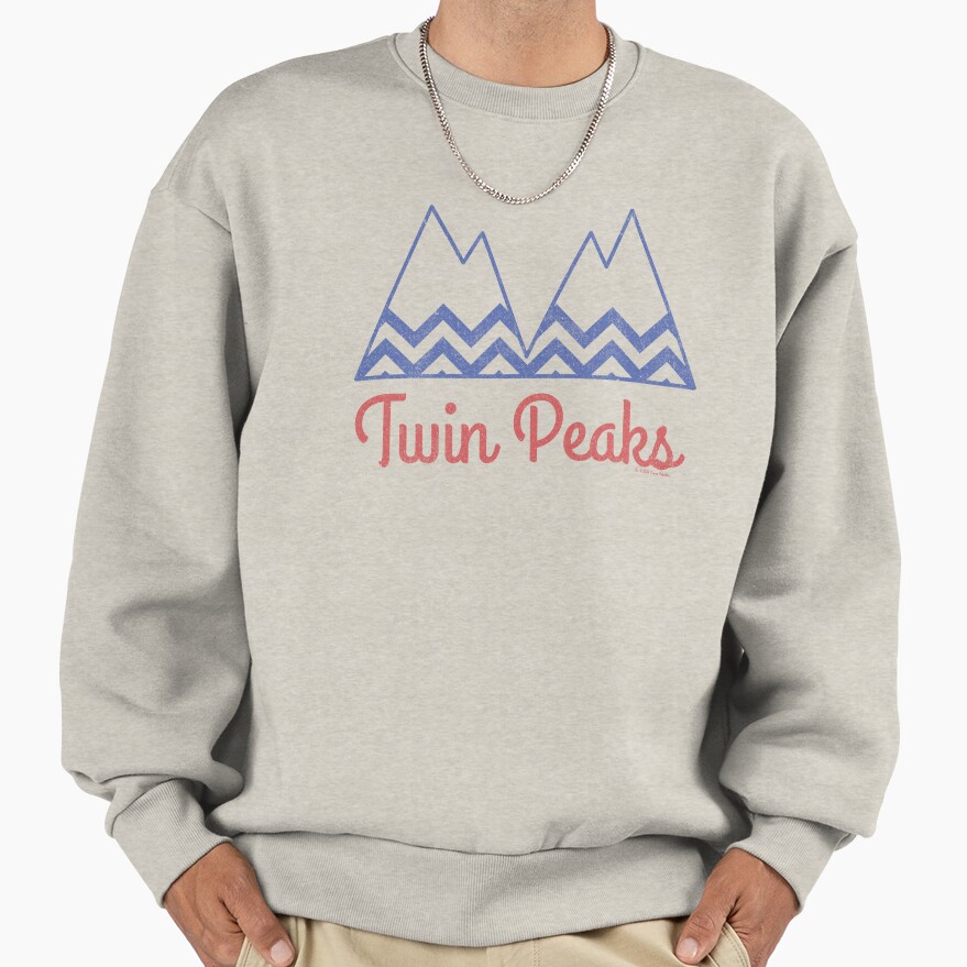 Twin Peaks Black Lodge Retro Blue Mountains Logo Sweatshirt - Image 3
